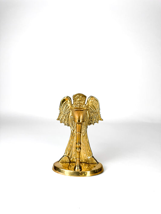 Brass Angel Candle Holder