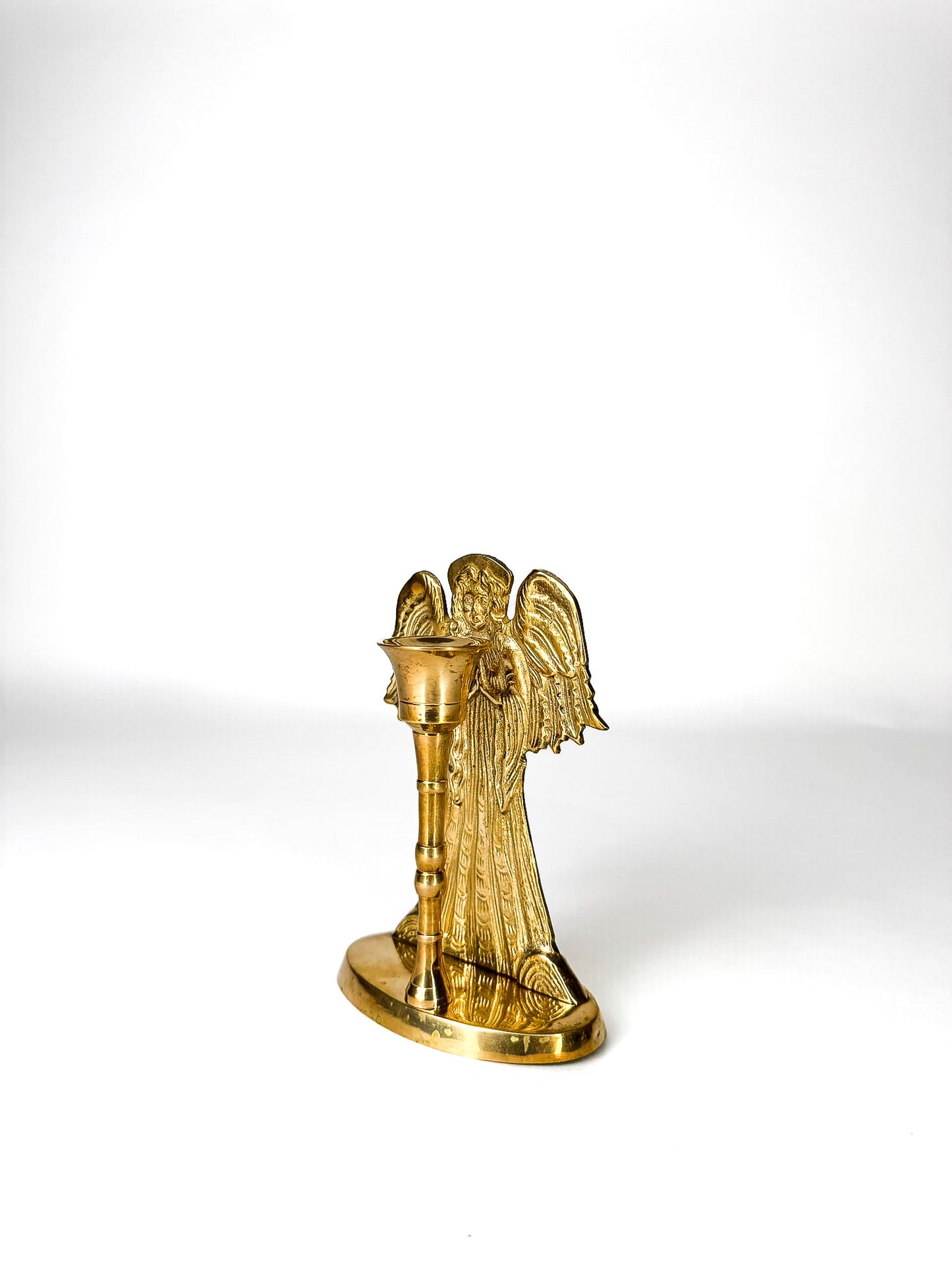 Brass Angel Candle Holder