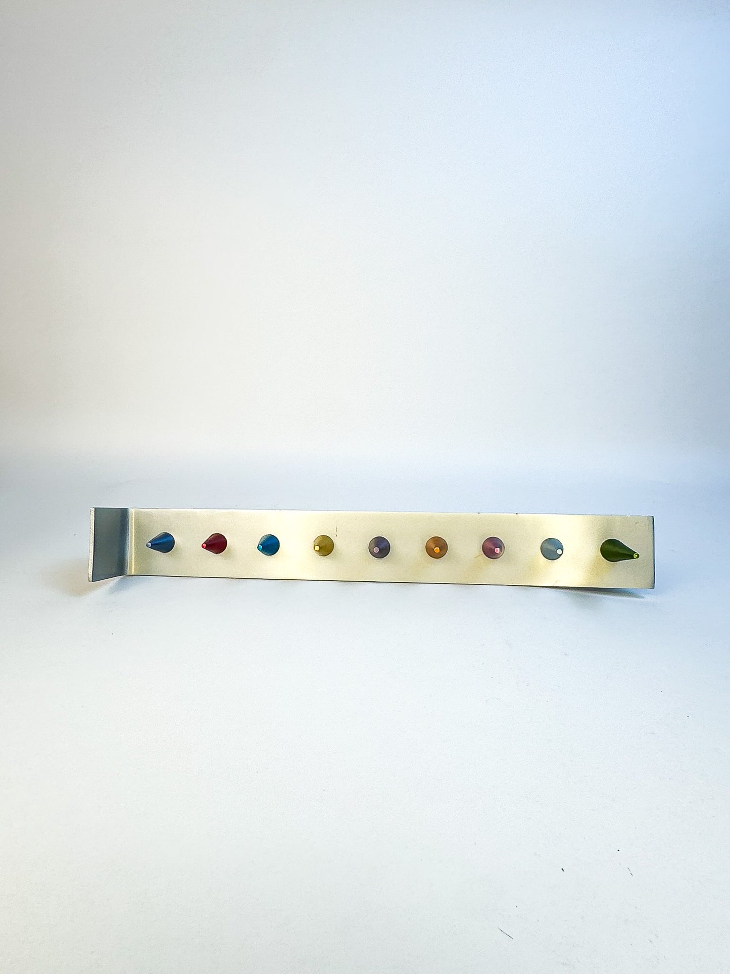 Colorful Anodized Aluminum Cones Hanukkah Menorah by Yair Emanuel