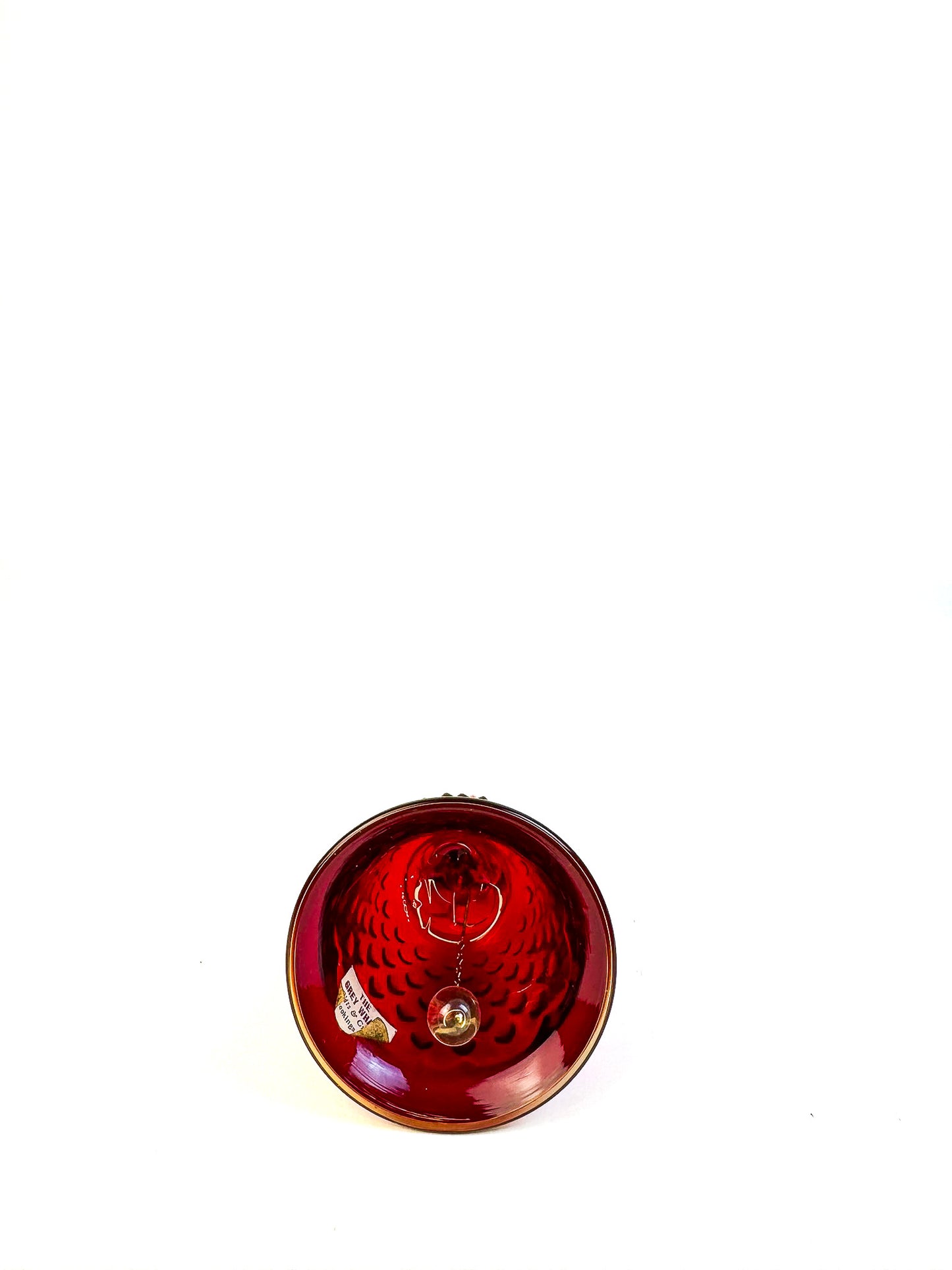 Fenton Red Hobnail Glass Bell