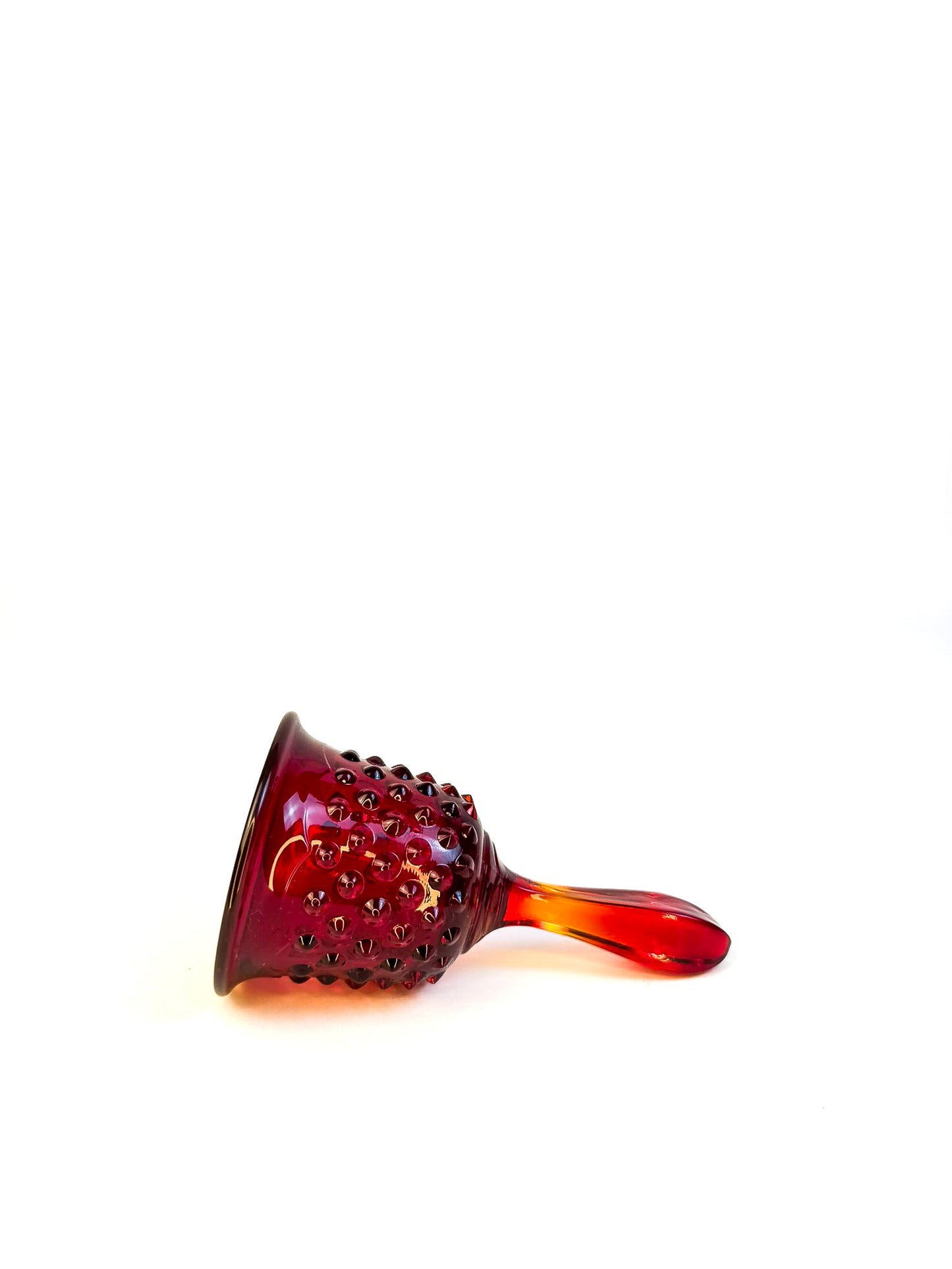 Fenton Red Hobnail Glass Bell