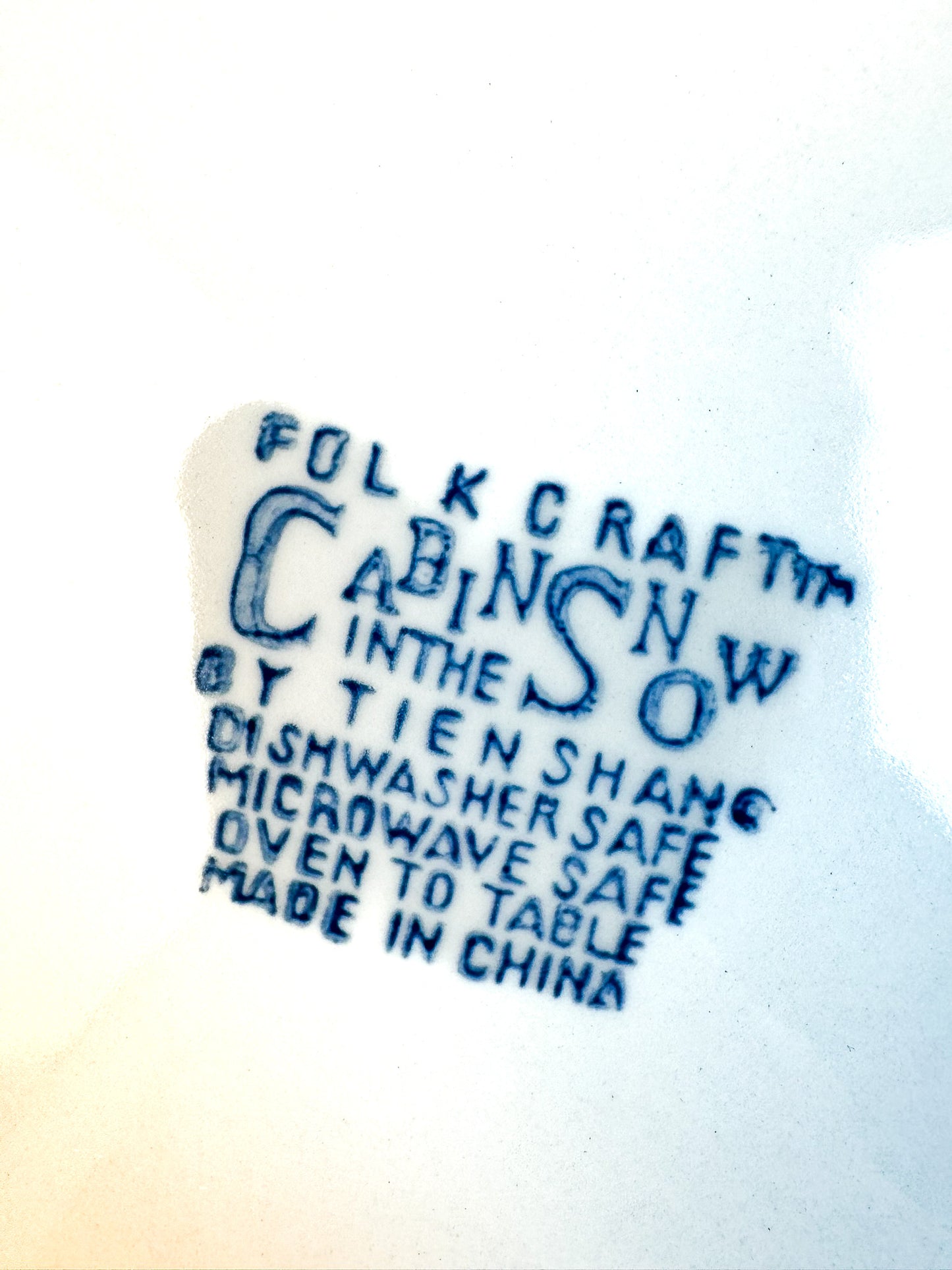 Folk Craft Cabins in the Snow Dinner Plates - Set of 4