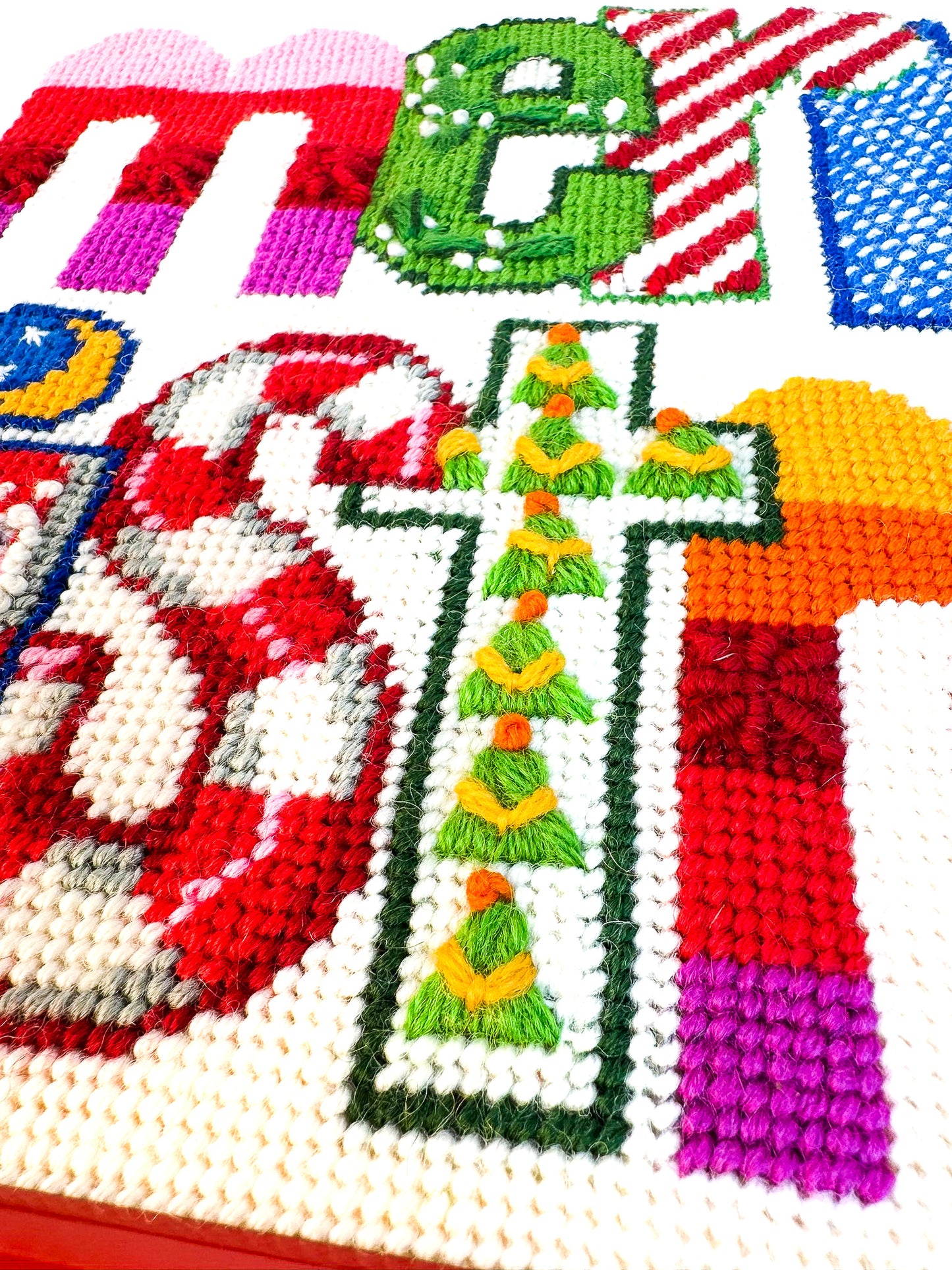 Needlepoint Framed Merry Christmas