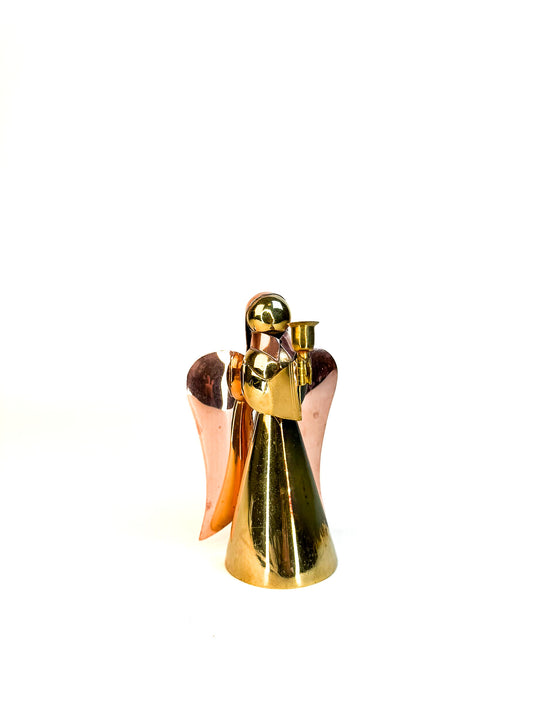 Copper & Brass Angel Candle Holder