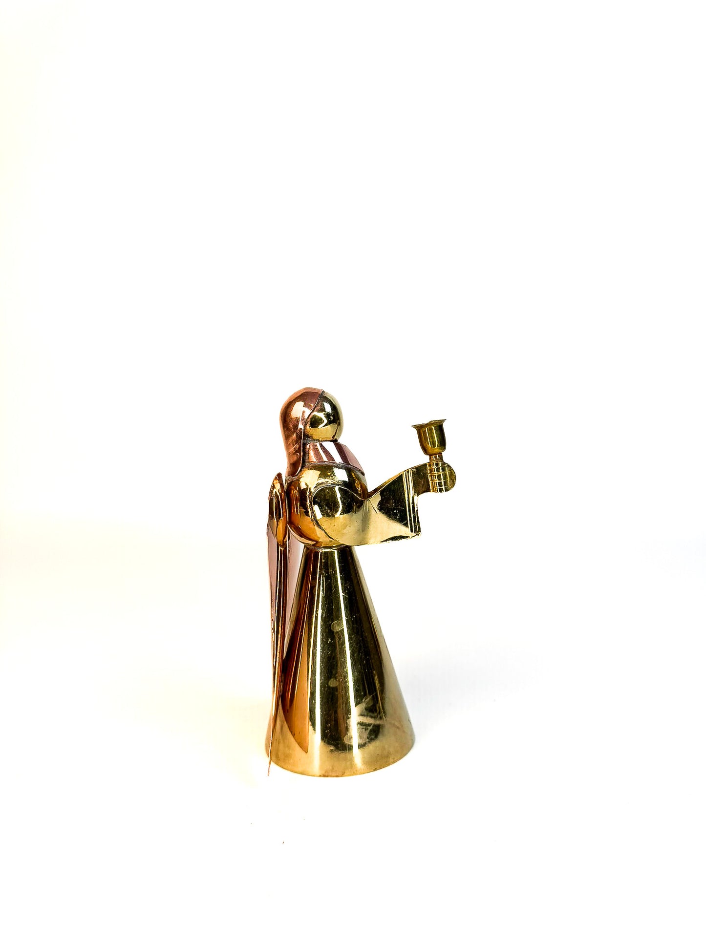 Copper & Brass Angel Candle Holder
