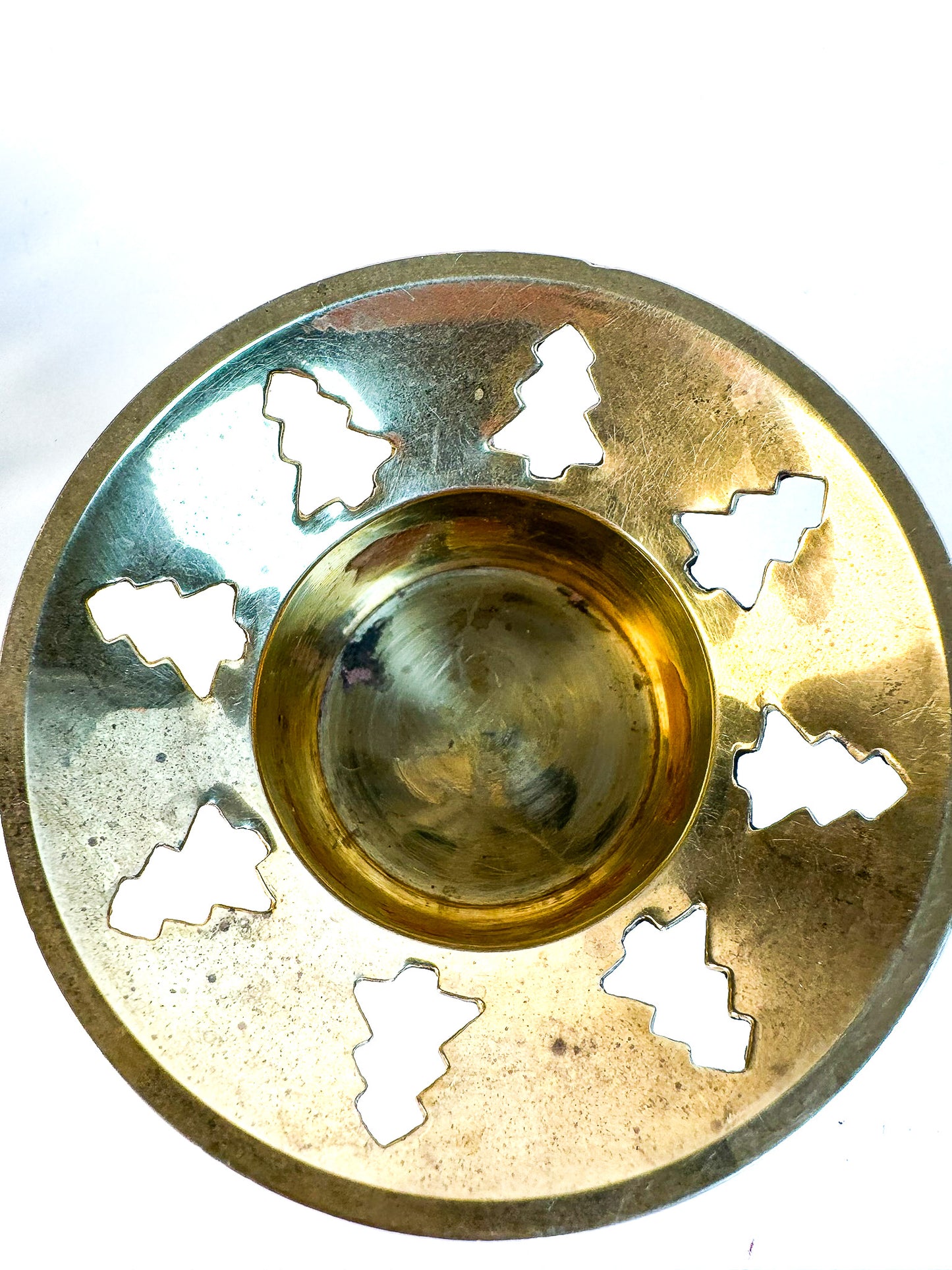 Brass Tree Cut Outs Votive Candle Holders - set of 2