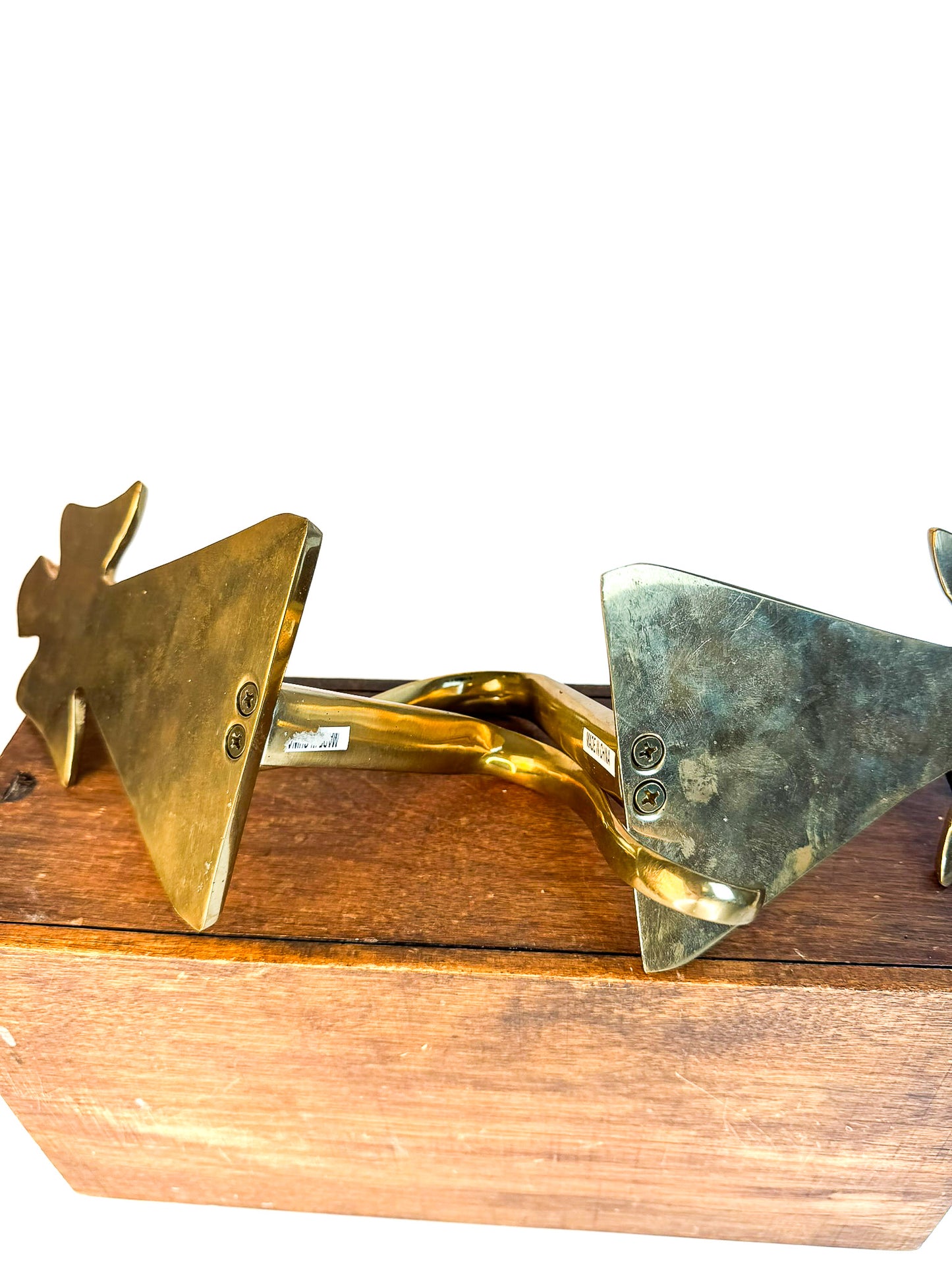 Brass Angel Stocking Hooks - Set of 2