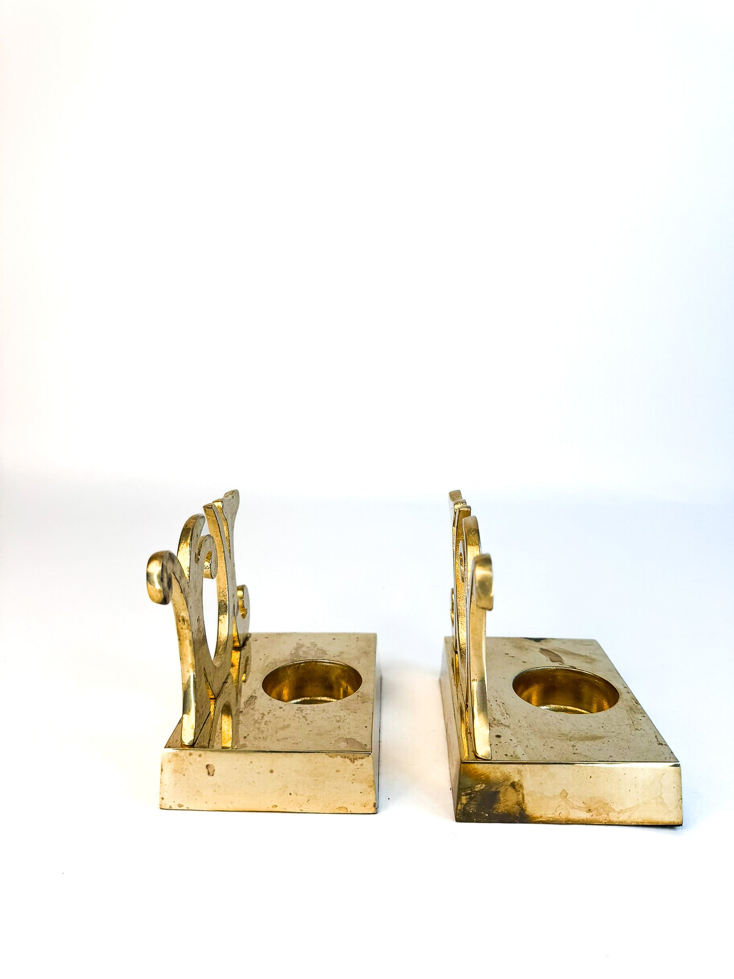 Brass Joy Votive Candle Holders - Set of 2