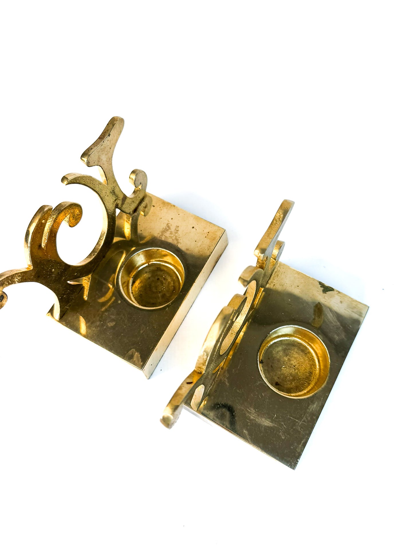 Brass Joy Votive Candle Holders - Set of 2