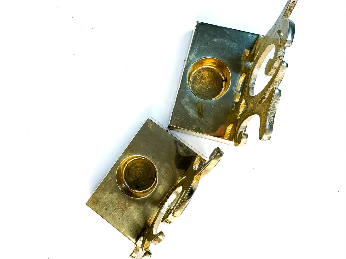 Brass Joy Votive Candle Holders - Set of 2