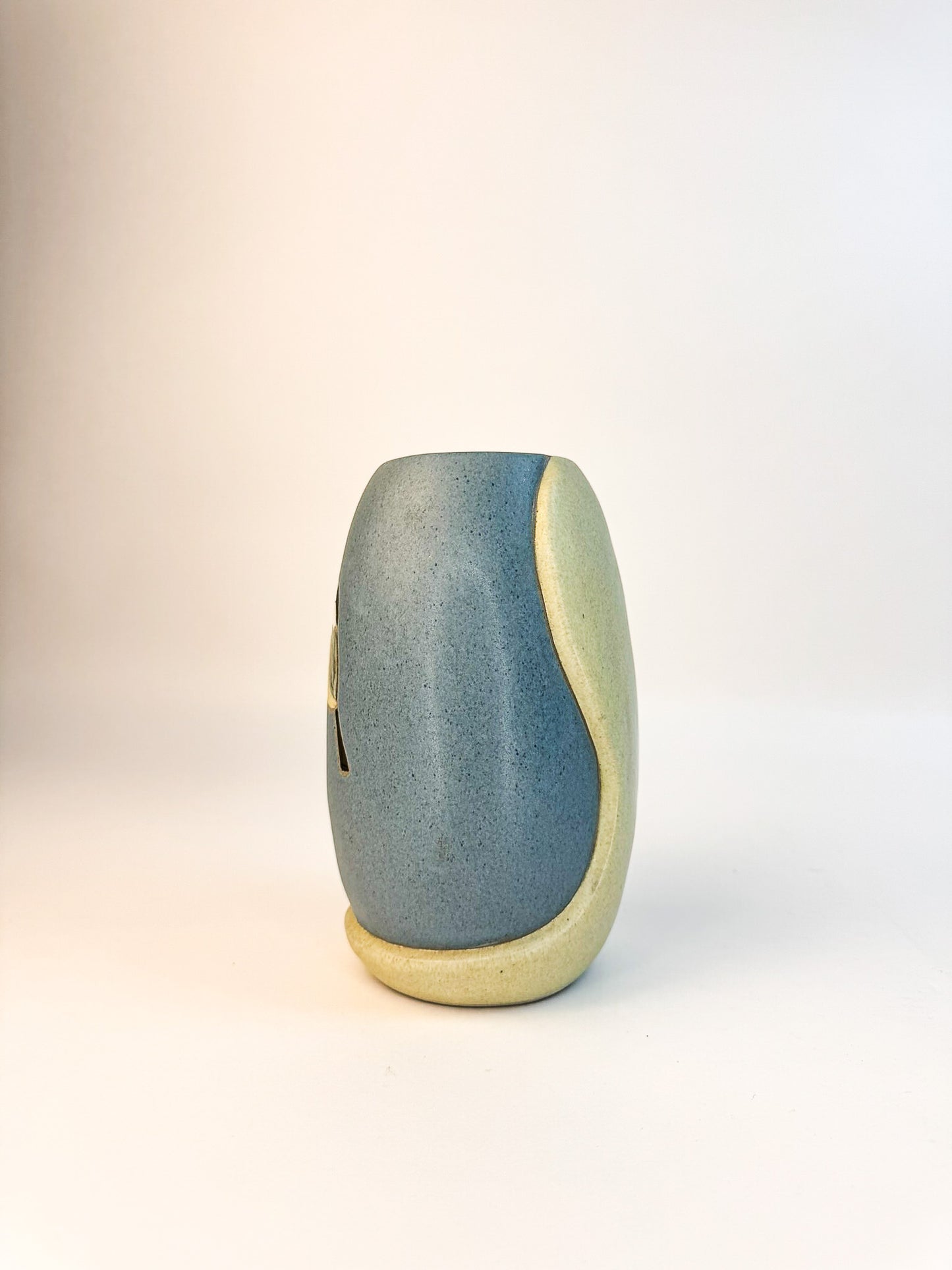 Bird Flower Vase Ceramic Original - Signed by Artist