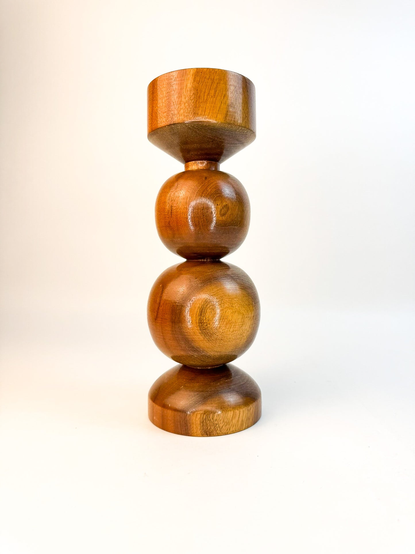 Wooden Candle Holder Sculptural Piece Hand Turned