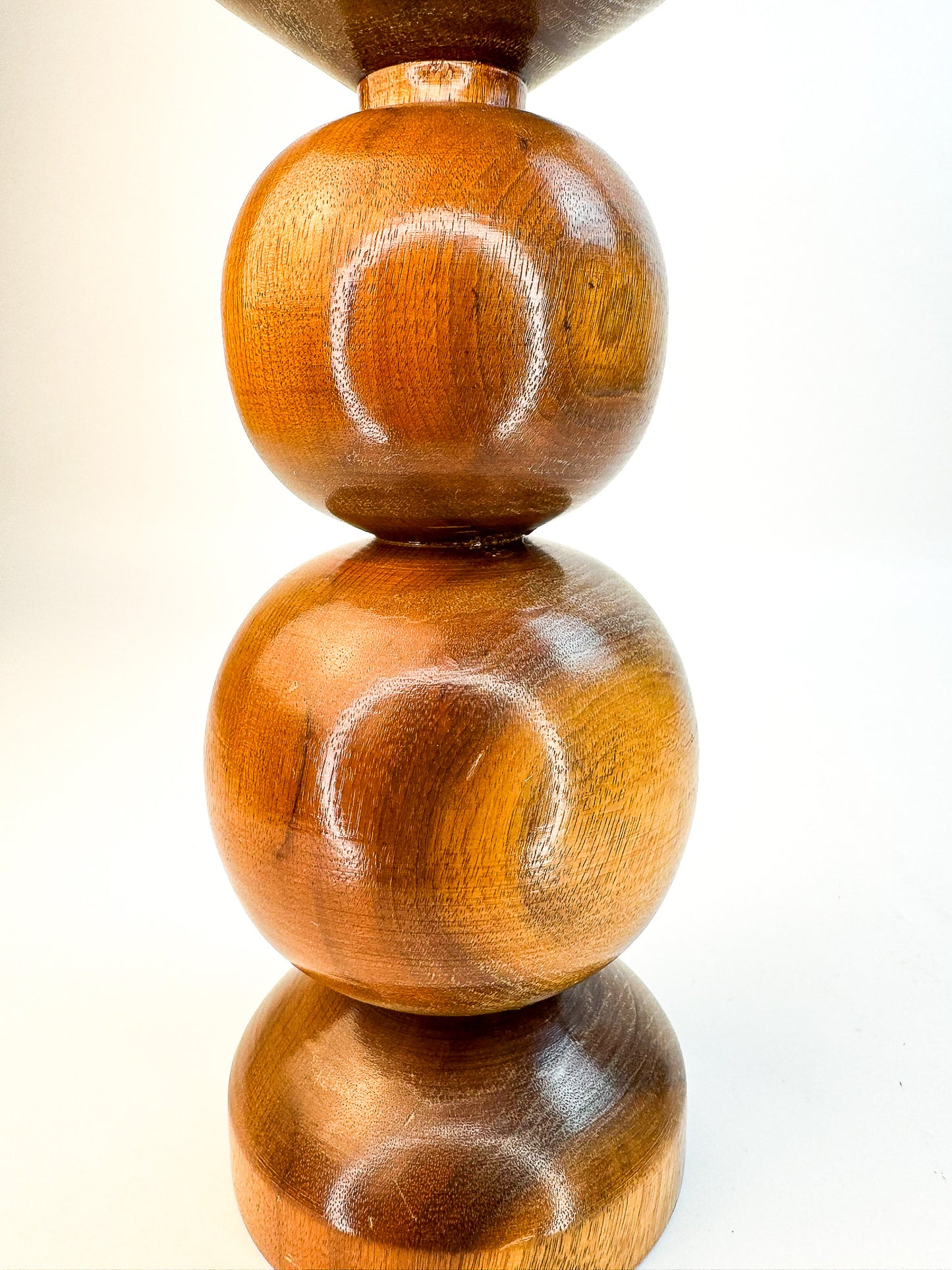 Wooden Candle Holder Sculptural Piece Hand Turned