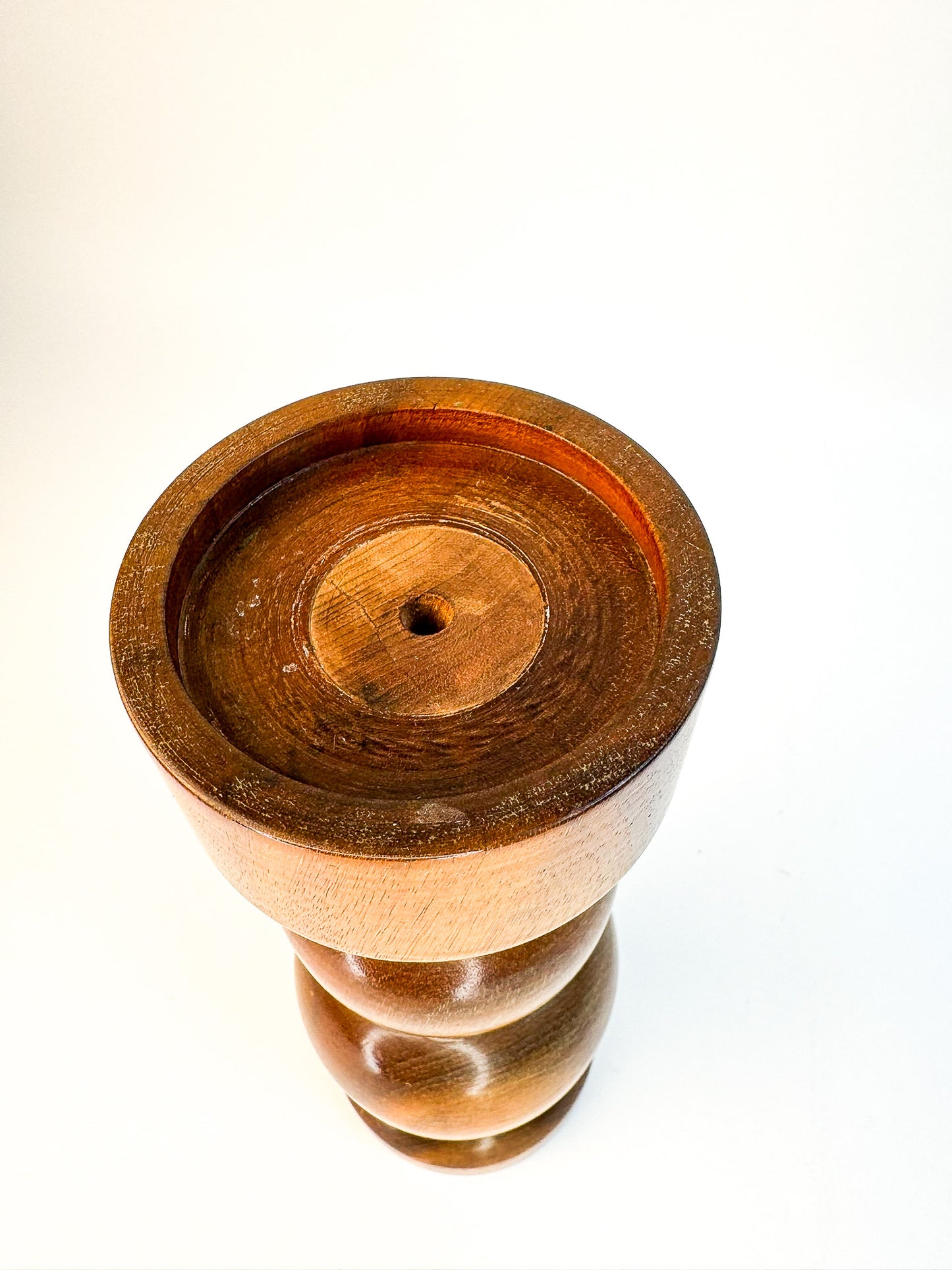 Wooden Candle Holder Sculptural Piece Hand Turned