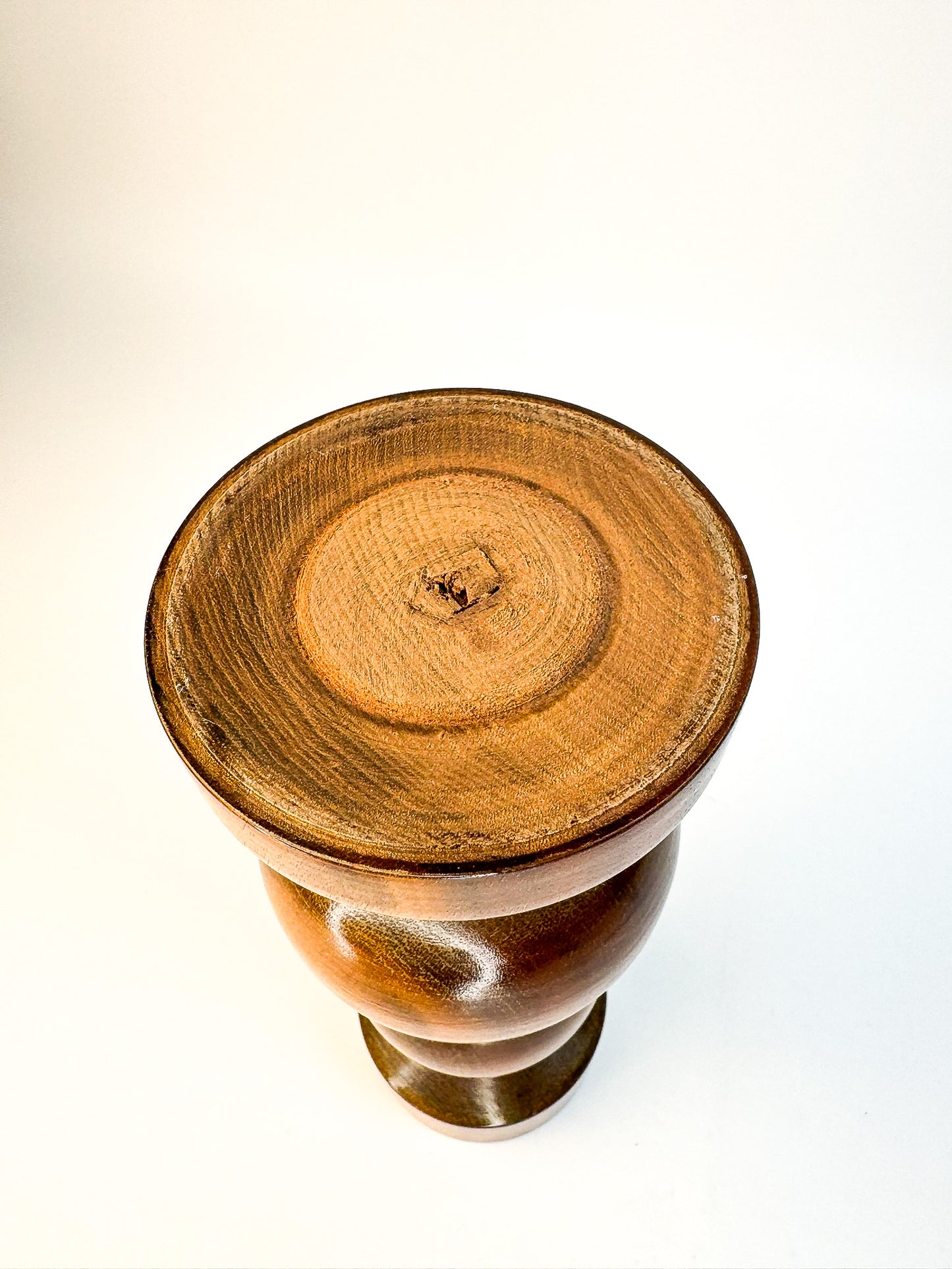 Wooden Candle Holder Sculptural Piece Hand Turned