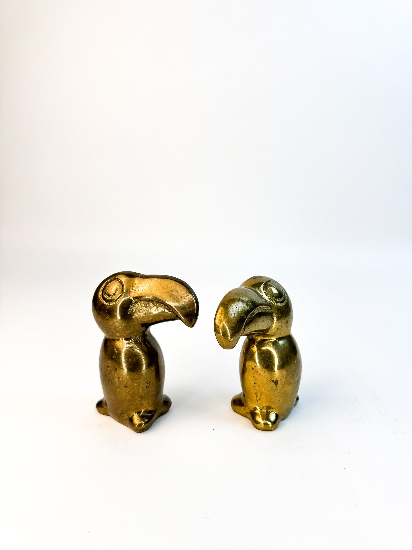 Brass Toucan Birds Pair