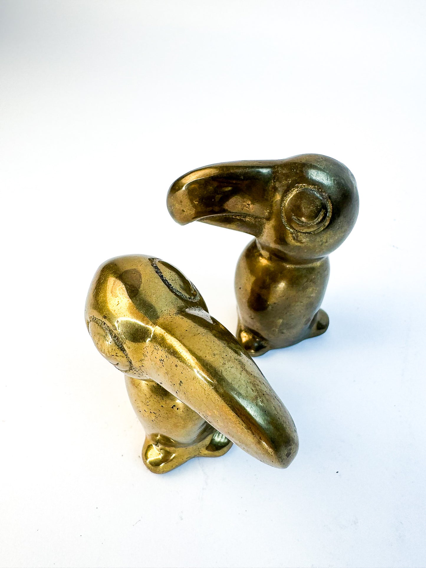 Brass Toucan Birds Pair