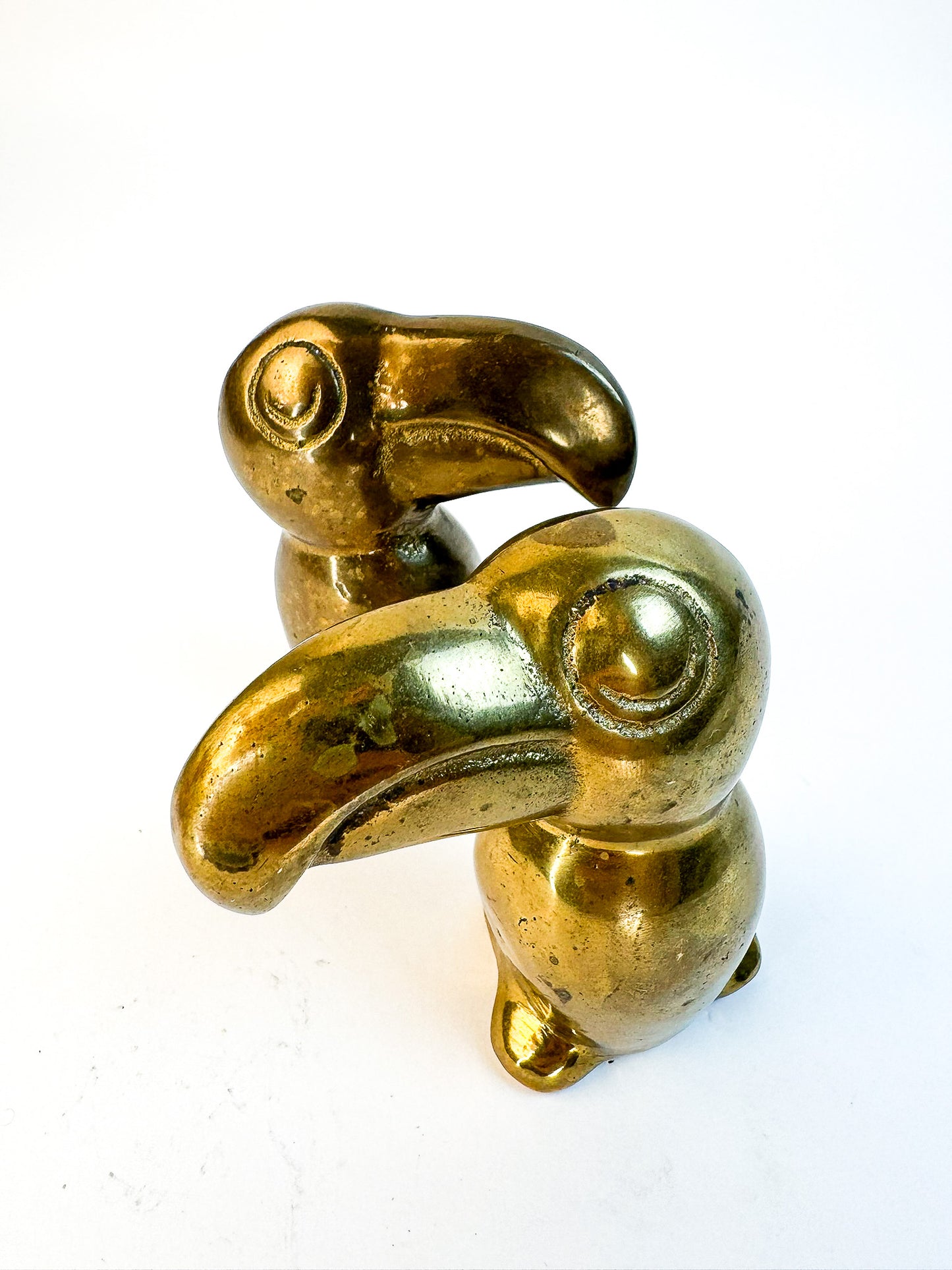 Brass Toucan Birds Pair