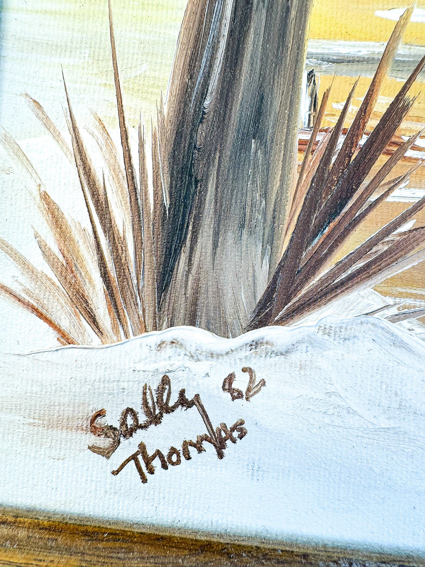 Original Painting Snowy River with Church