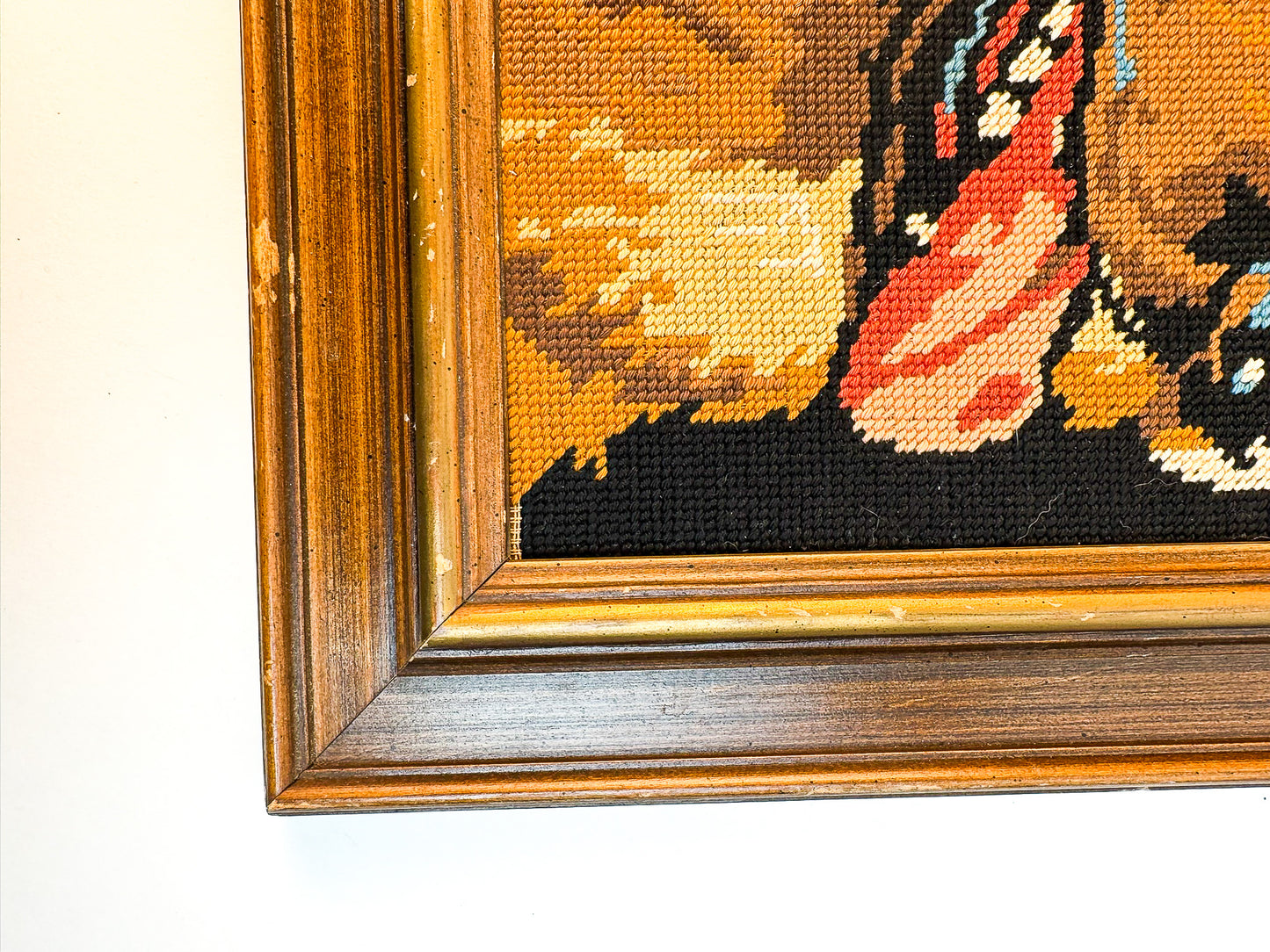 Framed Needlepoint German Shepard